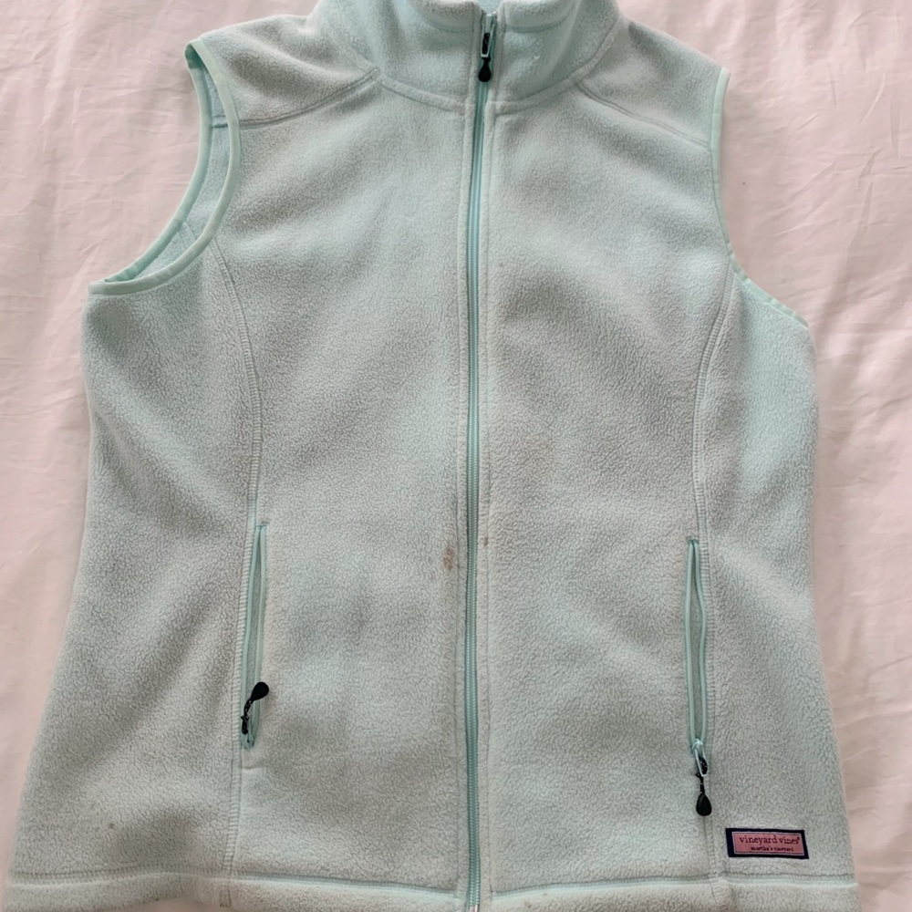 Vineyard Vine Sea-Foam Green Fleece Vest